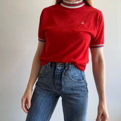 GG Penguin Grand Slam Red Mock Neck T-Shirt with Contrast Collar - WOWOW!
