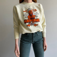 1980s SHIT HAPPENS Sweatshirt - Howard the Duck