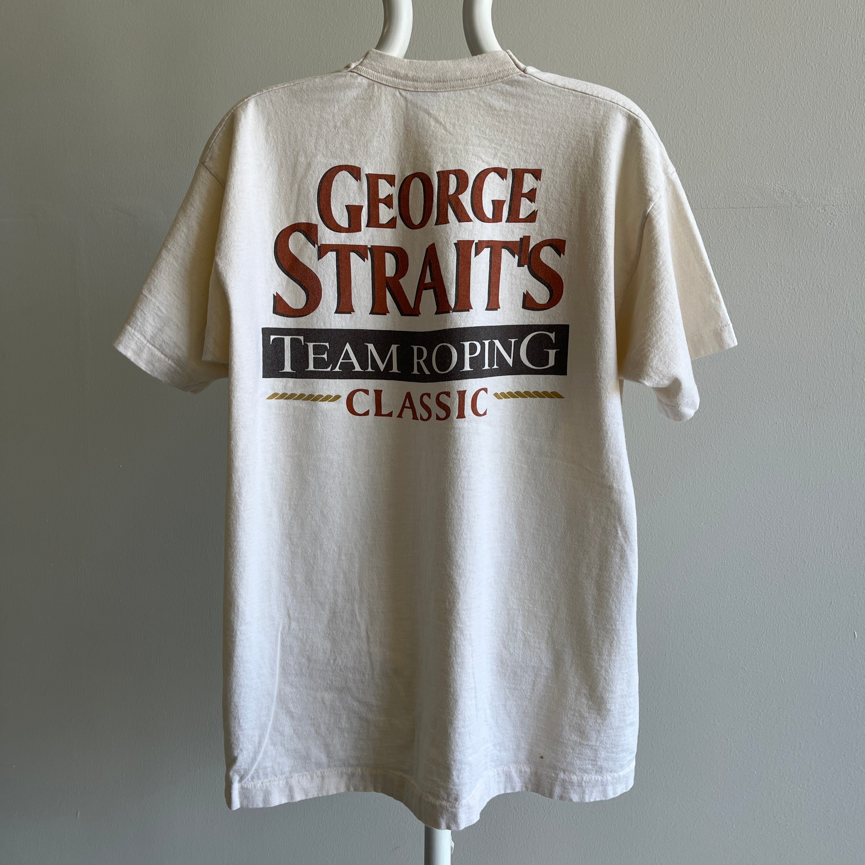 1980s George Straight's Team Roping Classic Rodeo T-Shirt