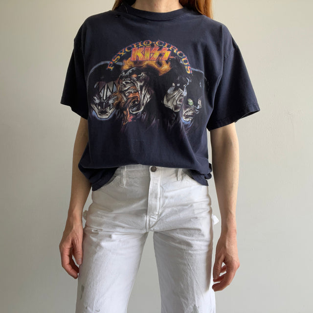 1998 Kiss (The Band) Beat Up T-Shirt