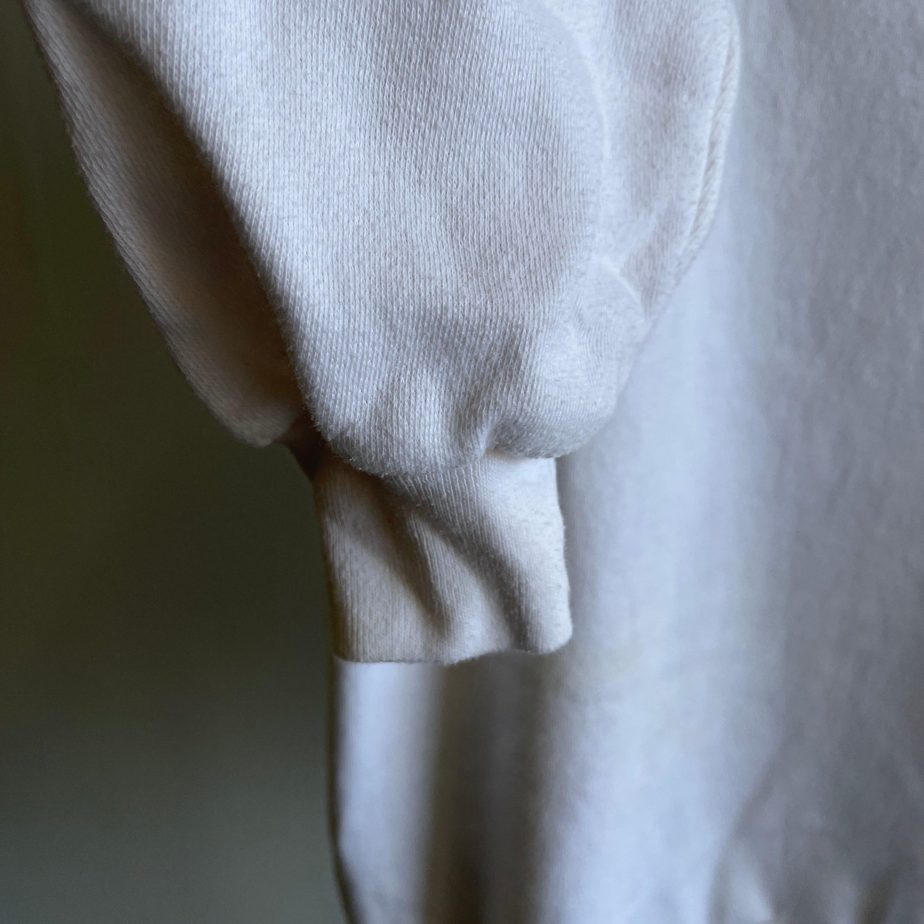 Sweat-shirt blanc vierge des années 1990