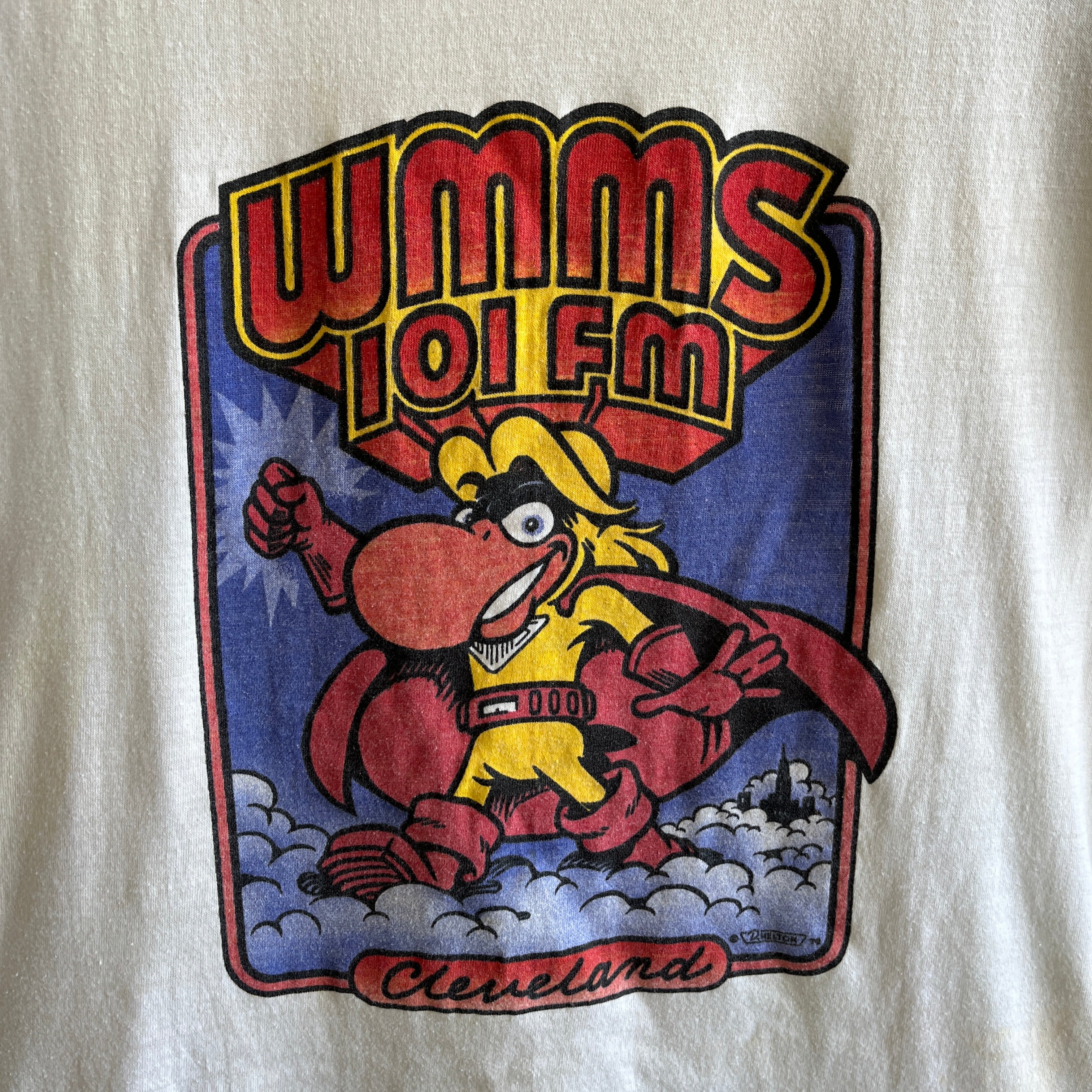 1979 WMMS 101FM Cleveland T-shirt Super Rad à manches 3/4