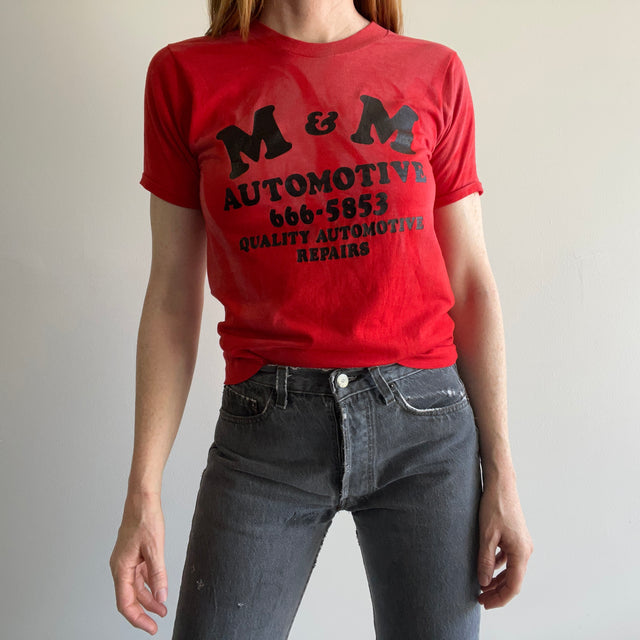 1980s M&M Automotive Sun Stained T-Shirt