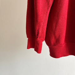 1980s Thin Rusty Red Raglan