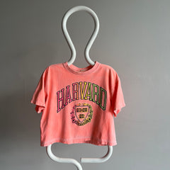 1980s Hawaii Faded Neon Crop Top