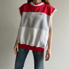 1990s DIY Color Block Sweatshirt Muscle Tank