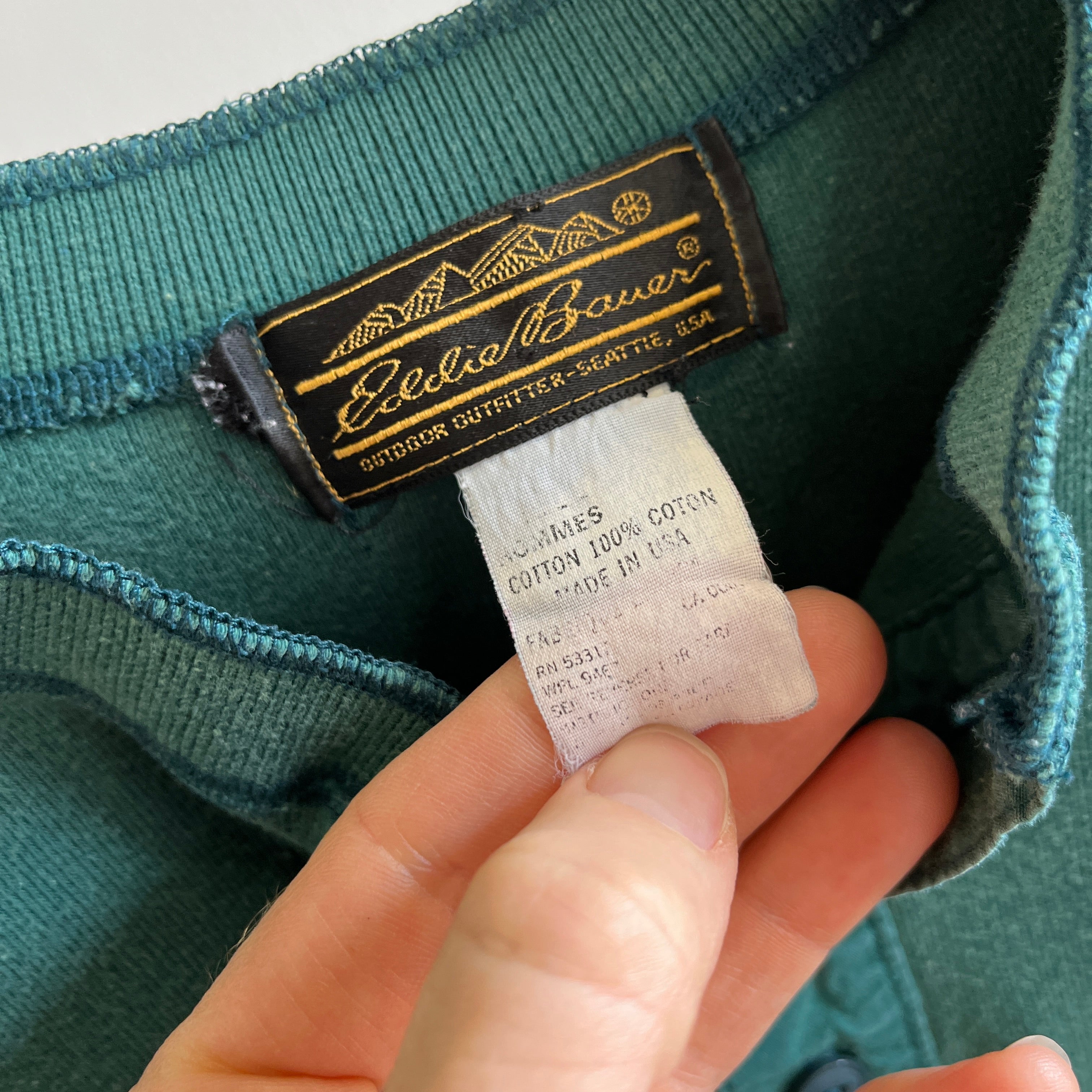 1980s USA Made Eddie Bauer Cotton Medium Weight 