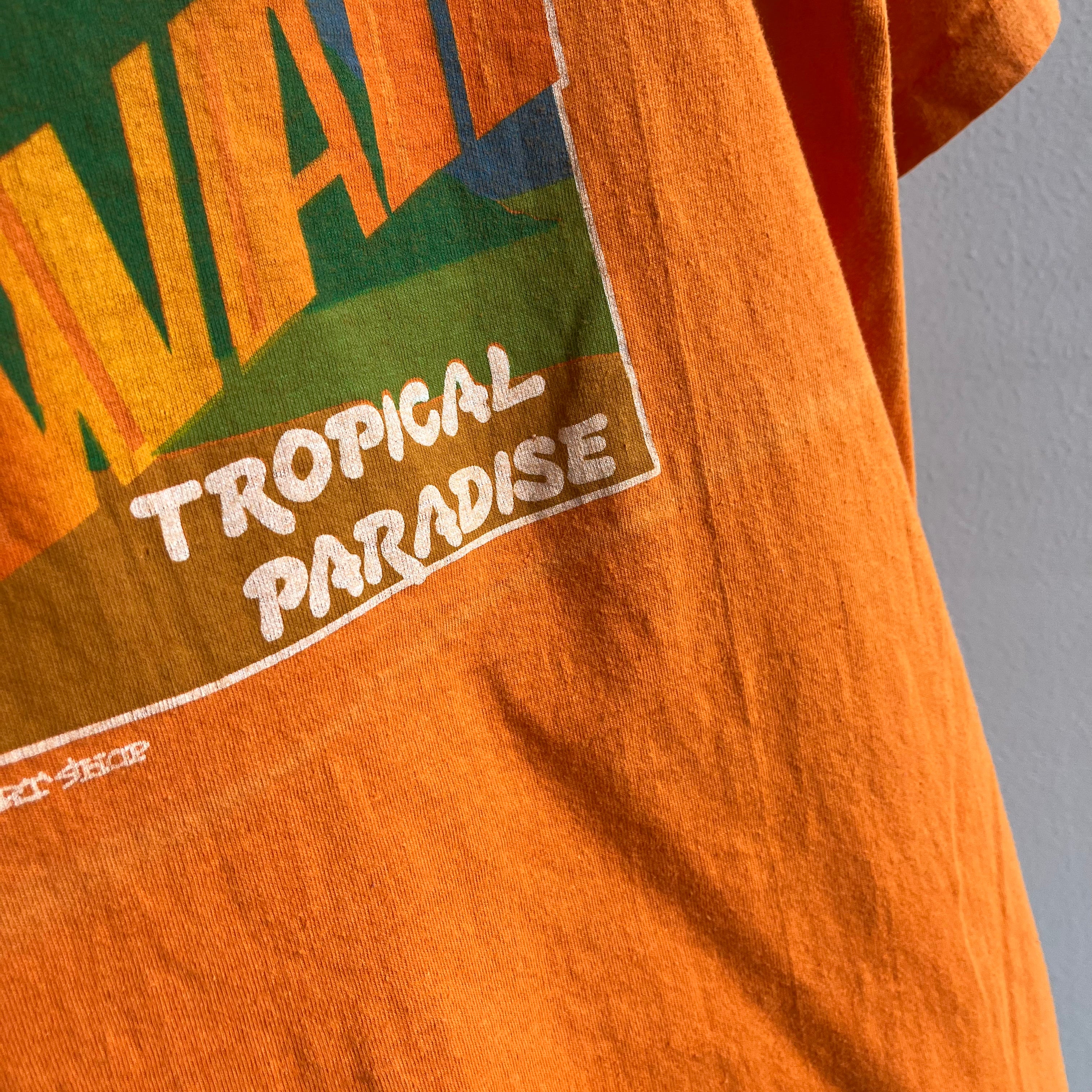 1970s Cotton Hawaii Tropical Paradise by Hanes (check out the tag!)