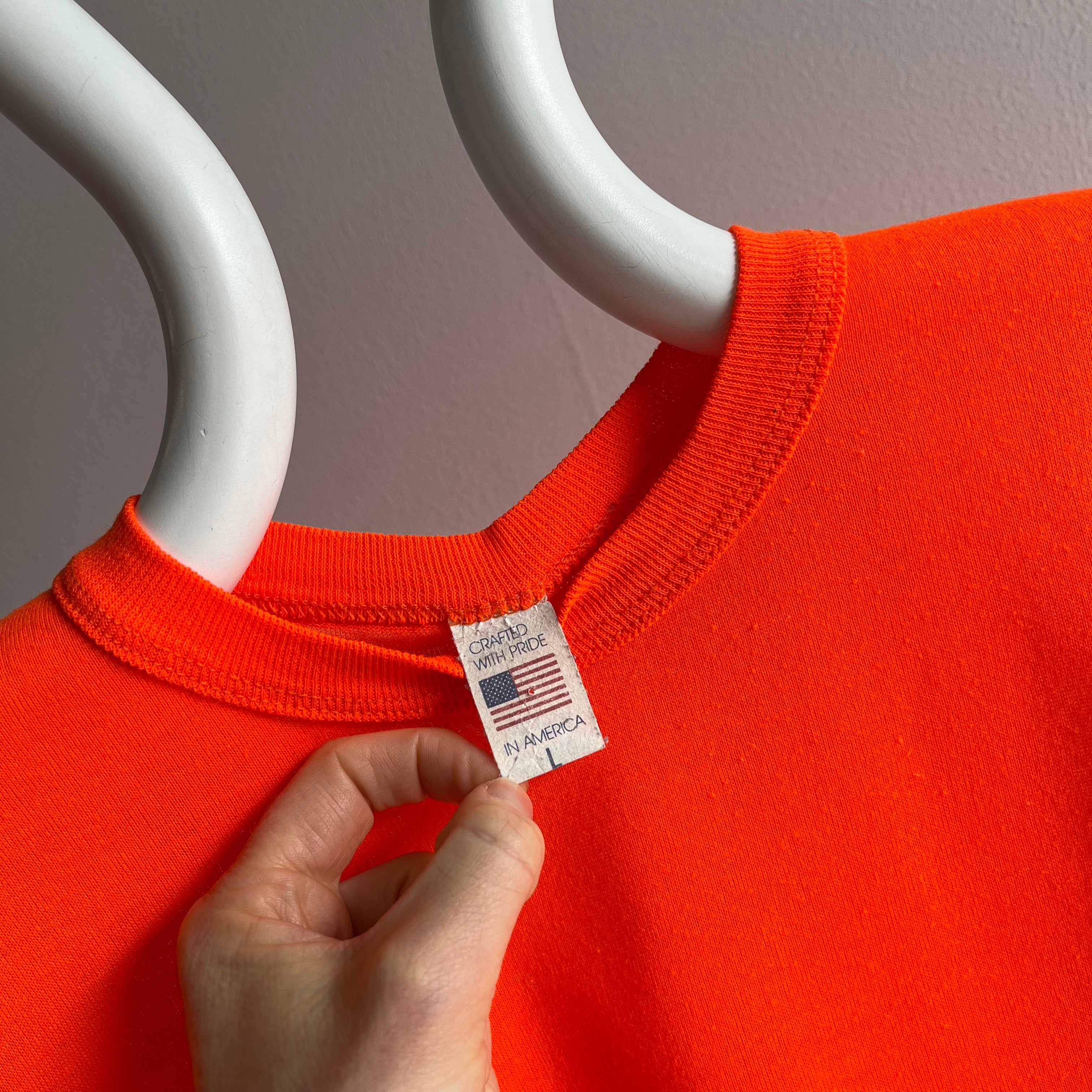 1980s Super Soft Neon Orange T-Shirt