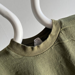 T-shirt vert armée des années 1990 fabriqué aux États-Unis