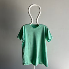 1980s Single Stitch Super Soft Seafoam Green/Blue Cotton T-Shirt