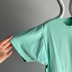 1980s Single Stitch Super Soft Seafoam Green/Blue Cotton T-Shirt