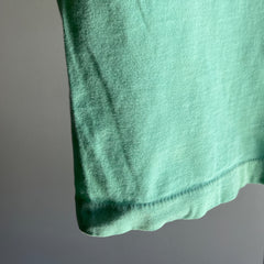 1980s Single Stitch Super Soft Seafoam Green/Blue Cotton T-Shirt