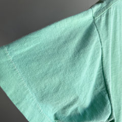 1980s Single Stitch Super Soft Seafoam Green/Blue Cotton T-Shirt