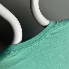 1980s Single Stitch Super Soft Seafoam Green/Blue Cotton T-Shirt