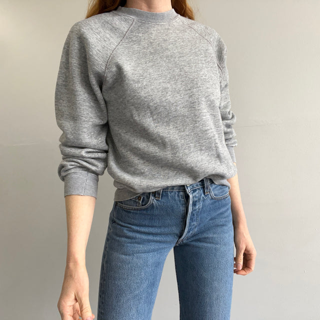 1980s Blank Gray Sweatshirt by Ultra Fleece