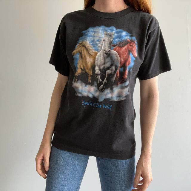 2000 Spirit of the Wild - Horses Running Cotton T-Shirt