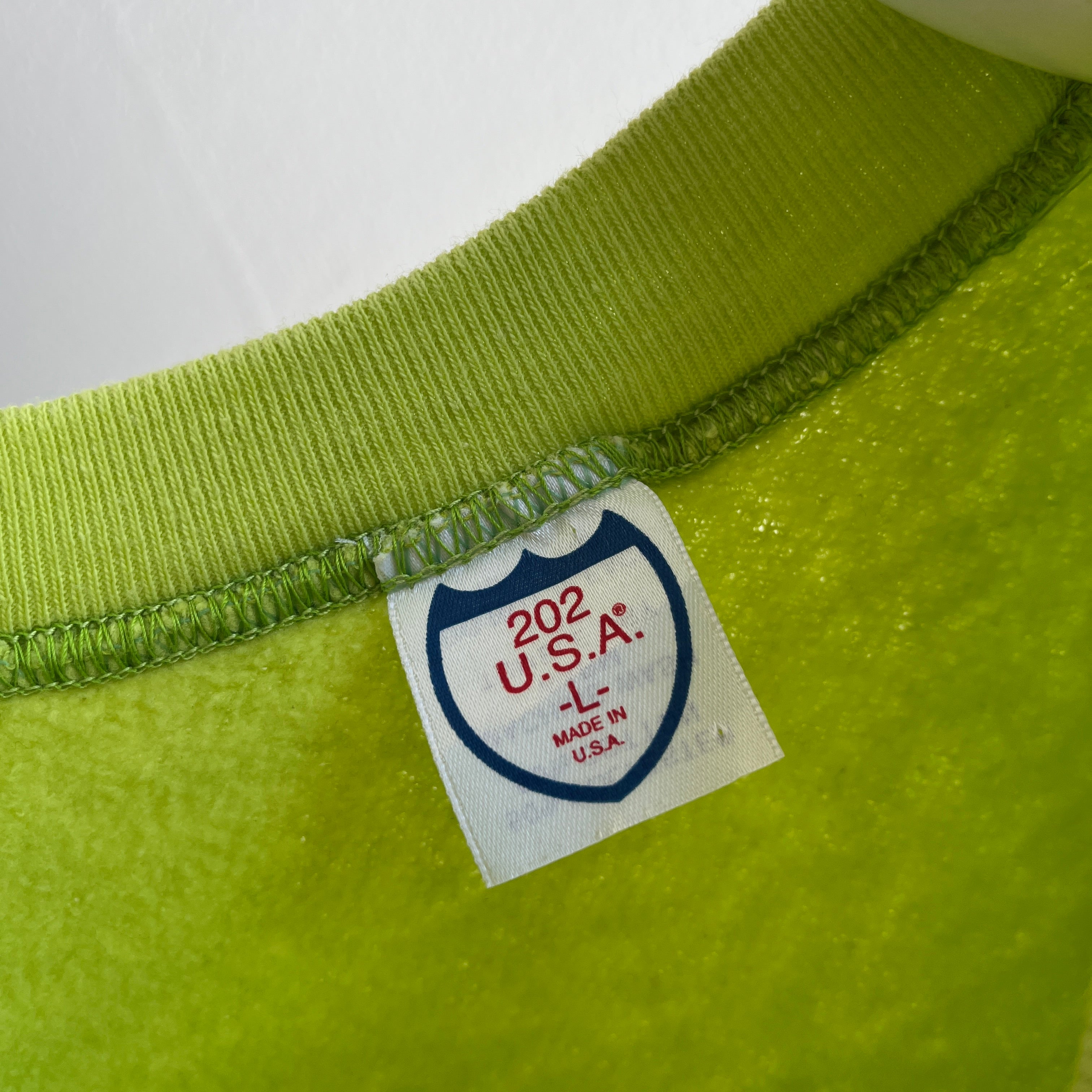 1989 Illegale Alyssa Ashley Fragrance Lime Green Advertising Sweatshirt