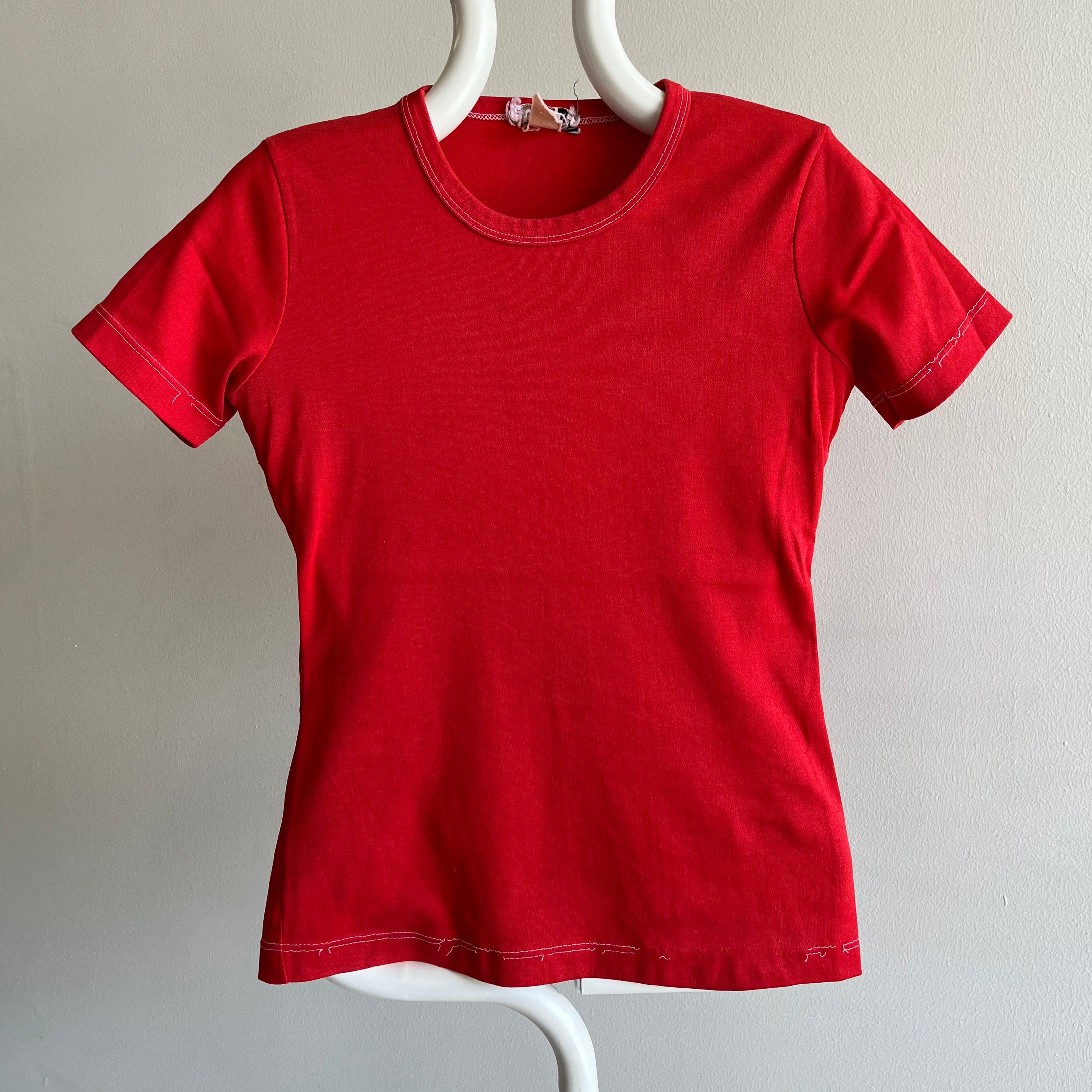 1970s Blank Red Baby Tee - WOW