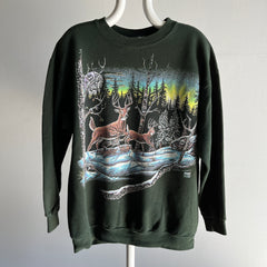 1994 Fabriqué au Canada - Cerf en hiver - Sweat-shirt