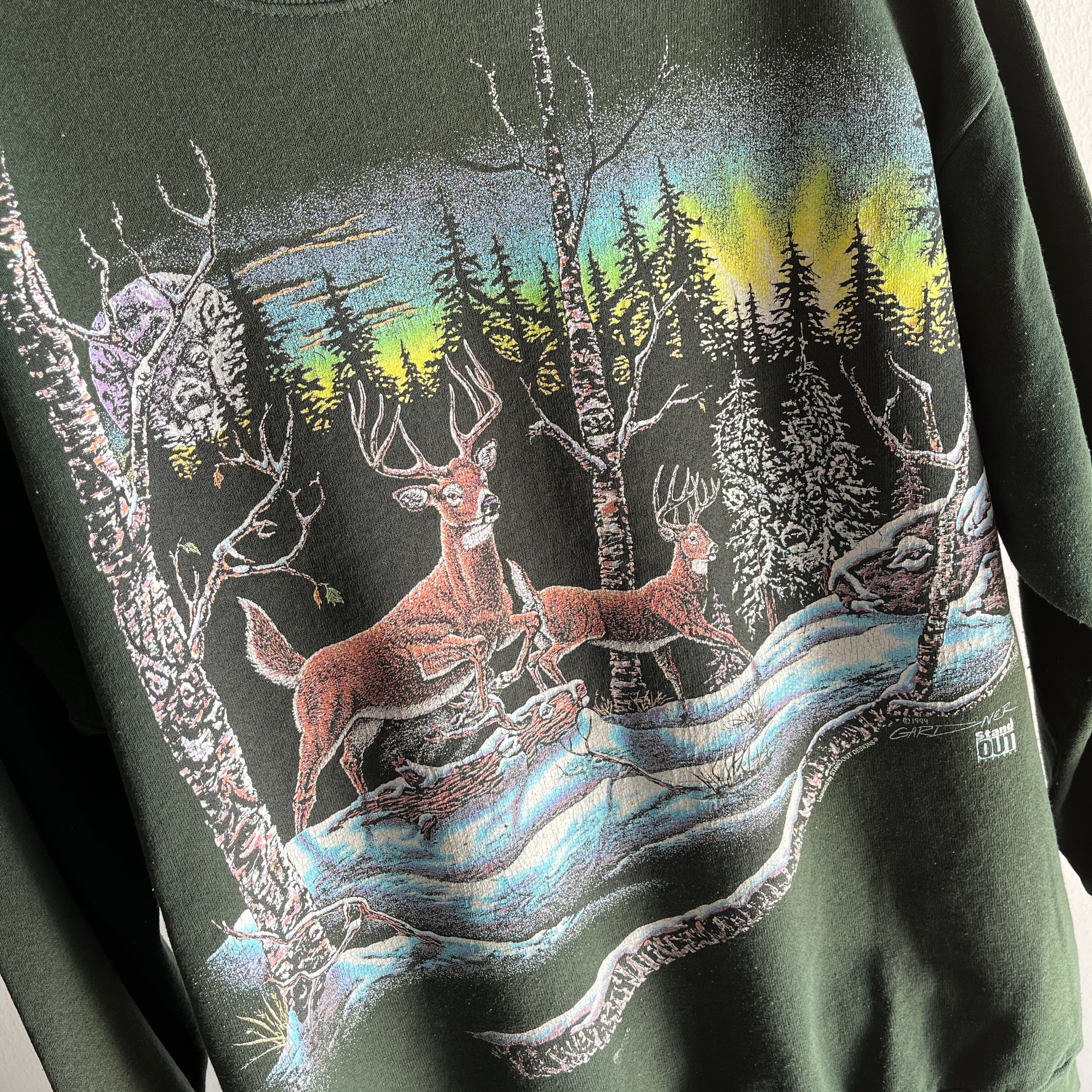 1994 Canada Made - Deer in the WInter - Sweatshirt