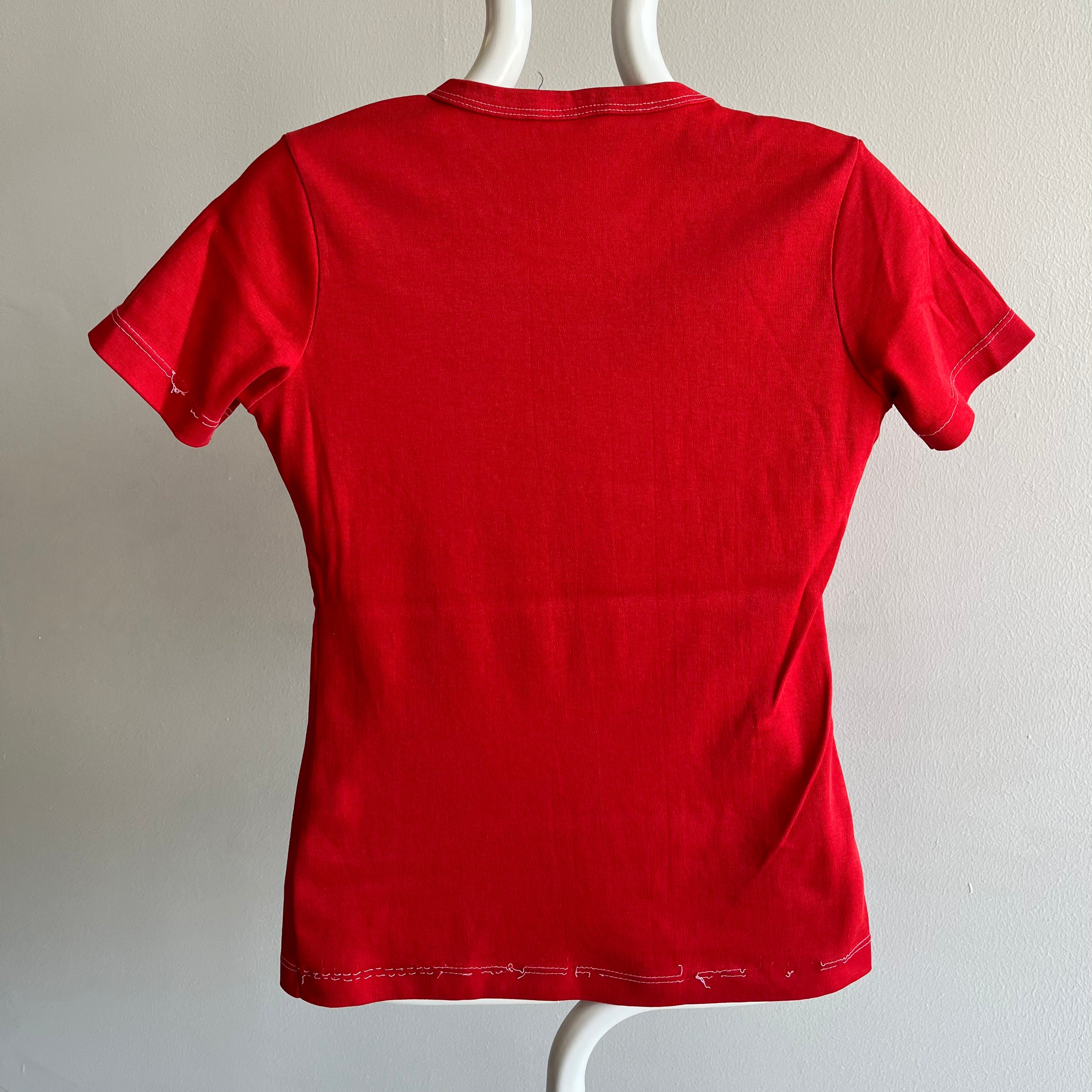 1970s Blank Red Baby Tee - WOW