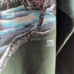 1994 Fabriqué au Canada - Cerf en hiver - Sweat-shirt