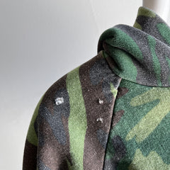 1970s Heavyweight Insulated Camo Zip Up Hoodie