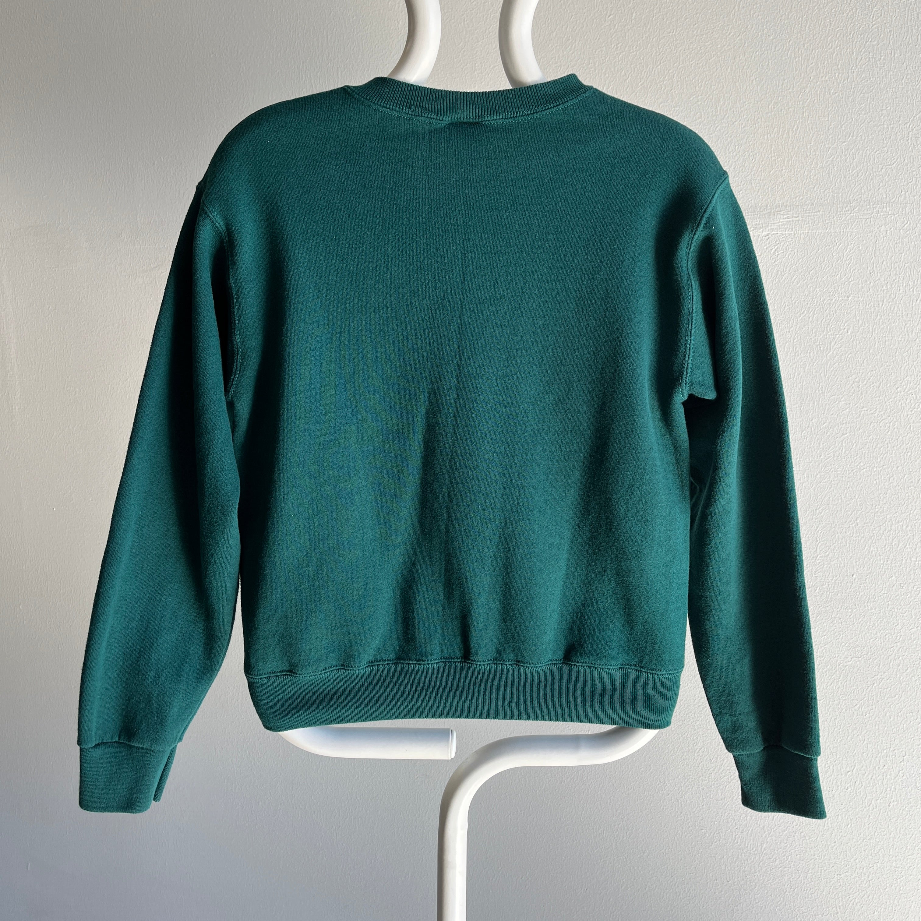 Sweat plus petit vert foncé des années 1980 - Excellente forme