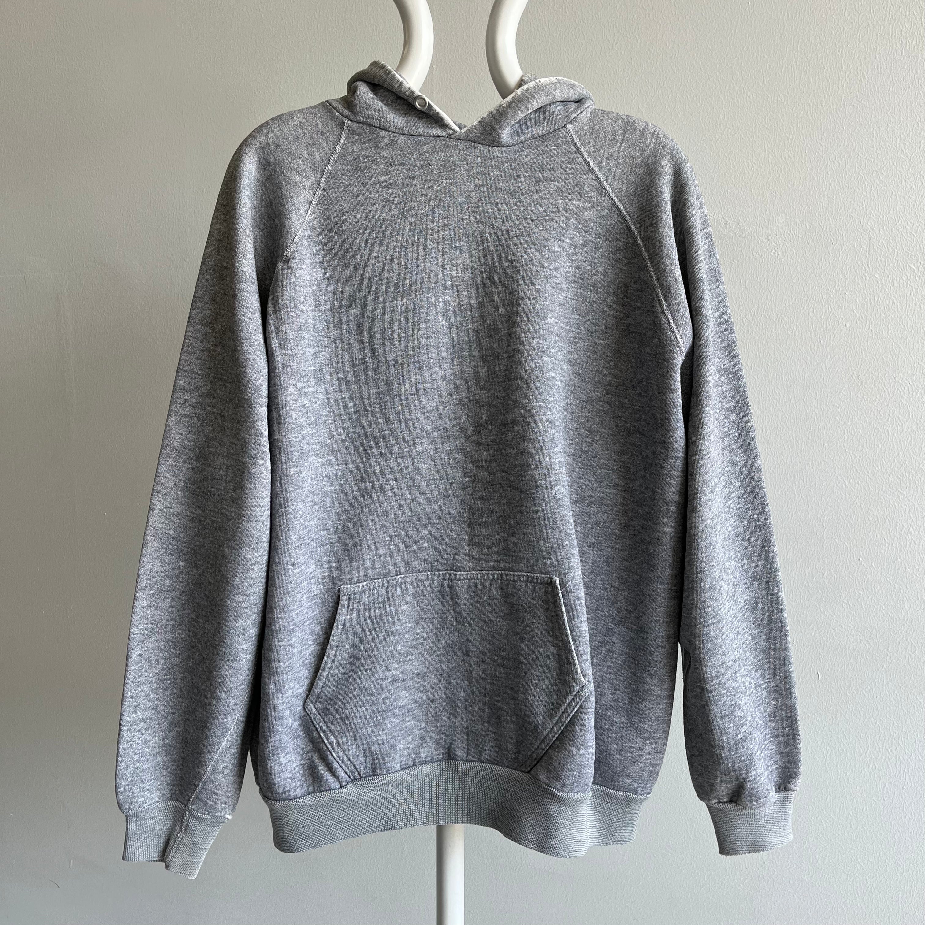 1970/80s Perfectly Worn Gray Pullover Hoodie