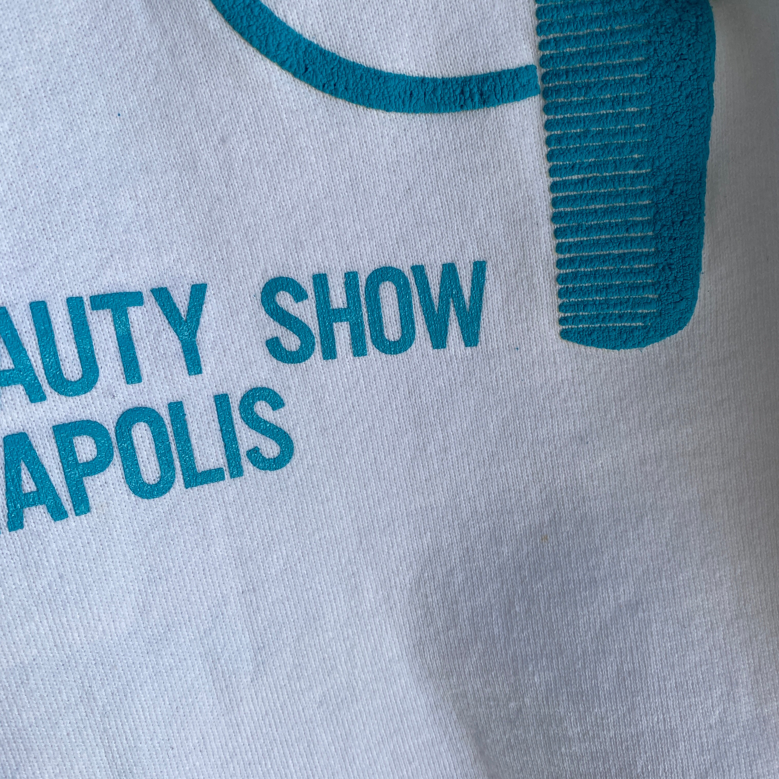 1980s Indiana Beauty Show Indianapolis Cosmetology Barely/Never? Worn Sweatshirt
