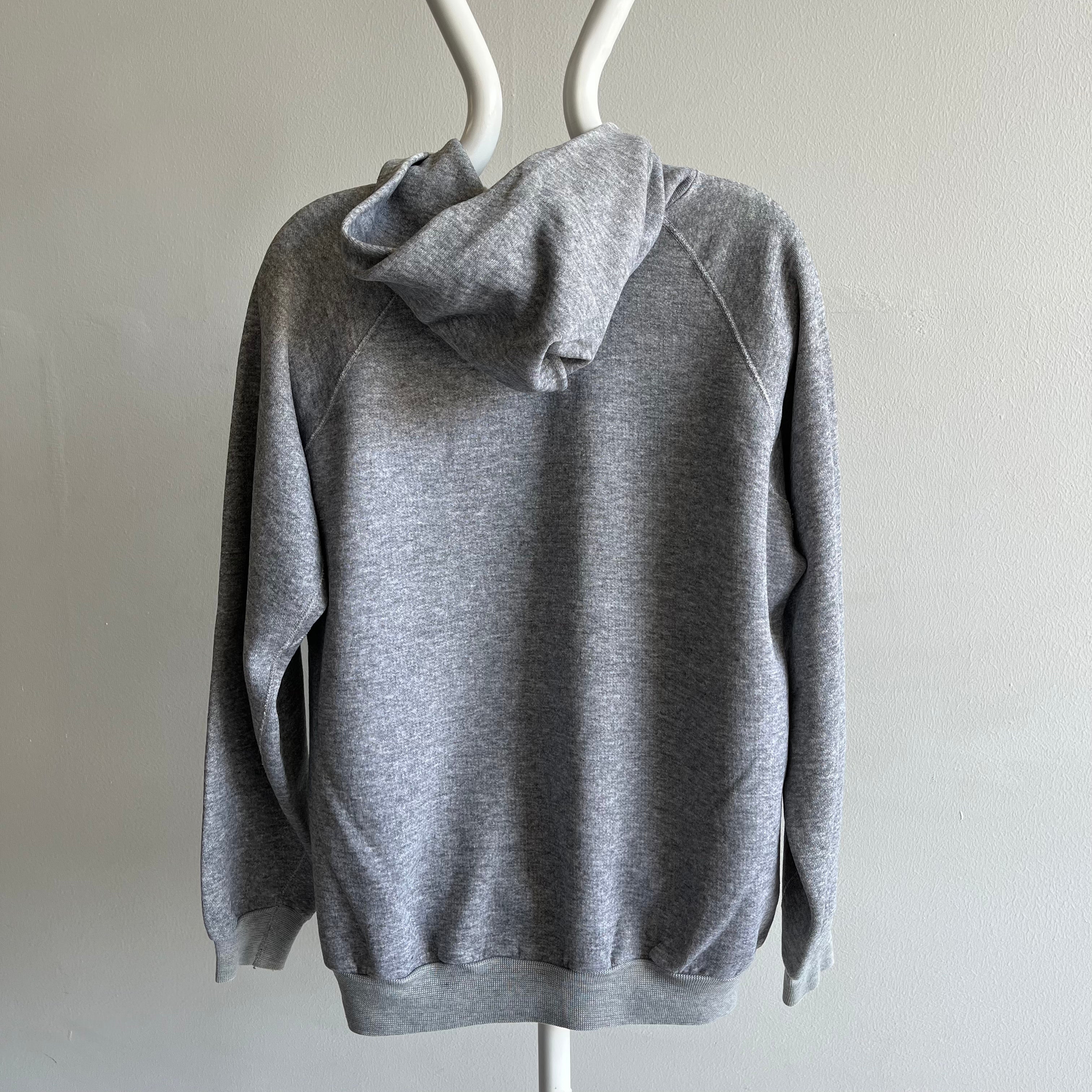 1970/80s Perfectly Worn Gray Pullover Hoodie