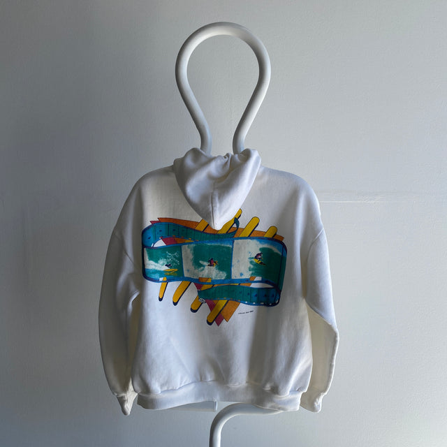 1983 Ocean East Virginia Beach Rad Backside Zip Up Hoodie