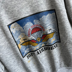 1970/80s 101st Airborne First Squadron Paint Stained Sweatshirt
