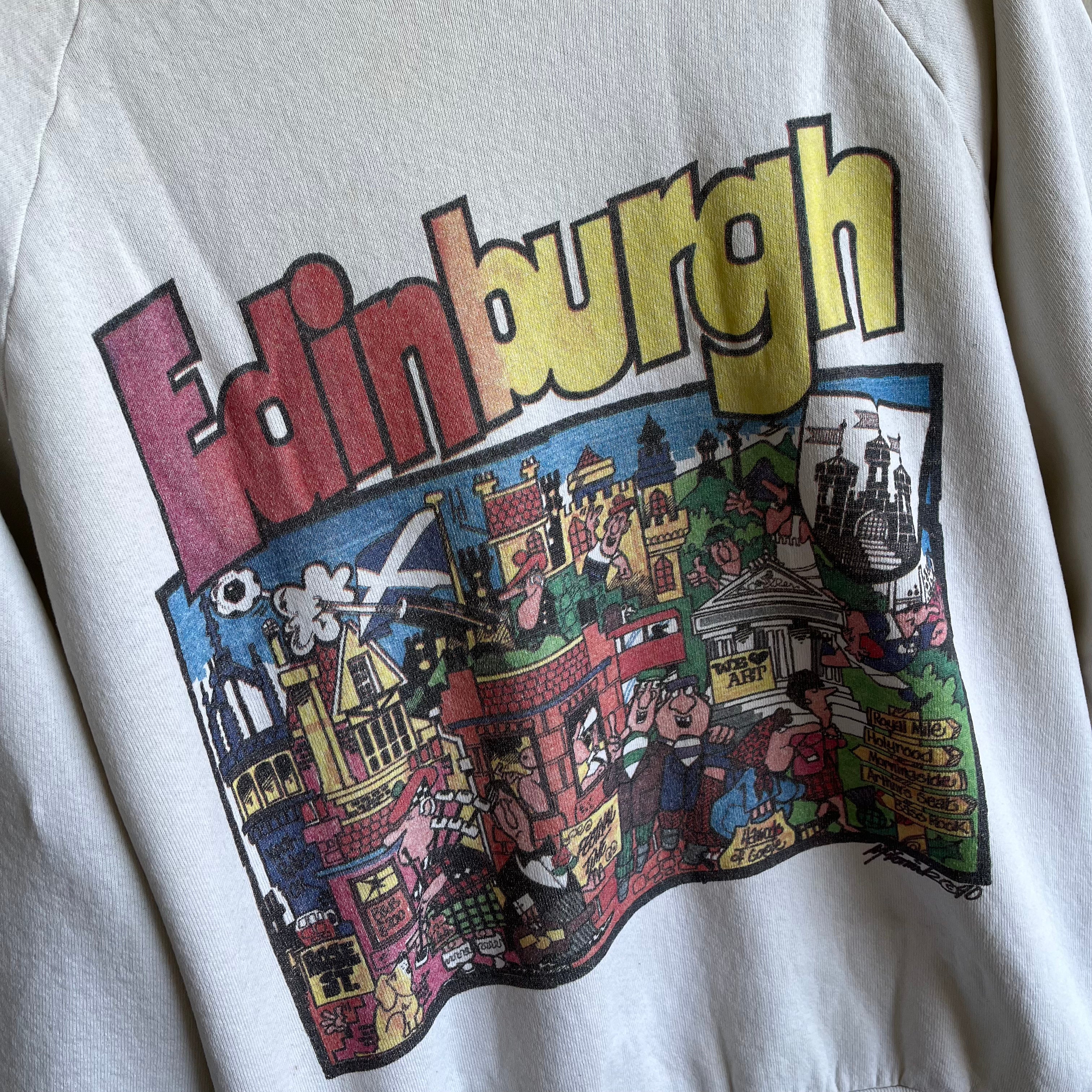 1990 Edinburgh, Scotland Super Rad Tourist Sweatshirt - Made in Ireland by Screen Stars