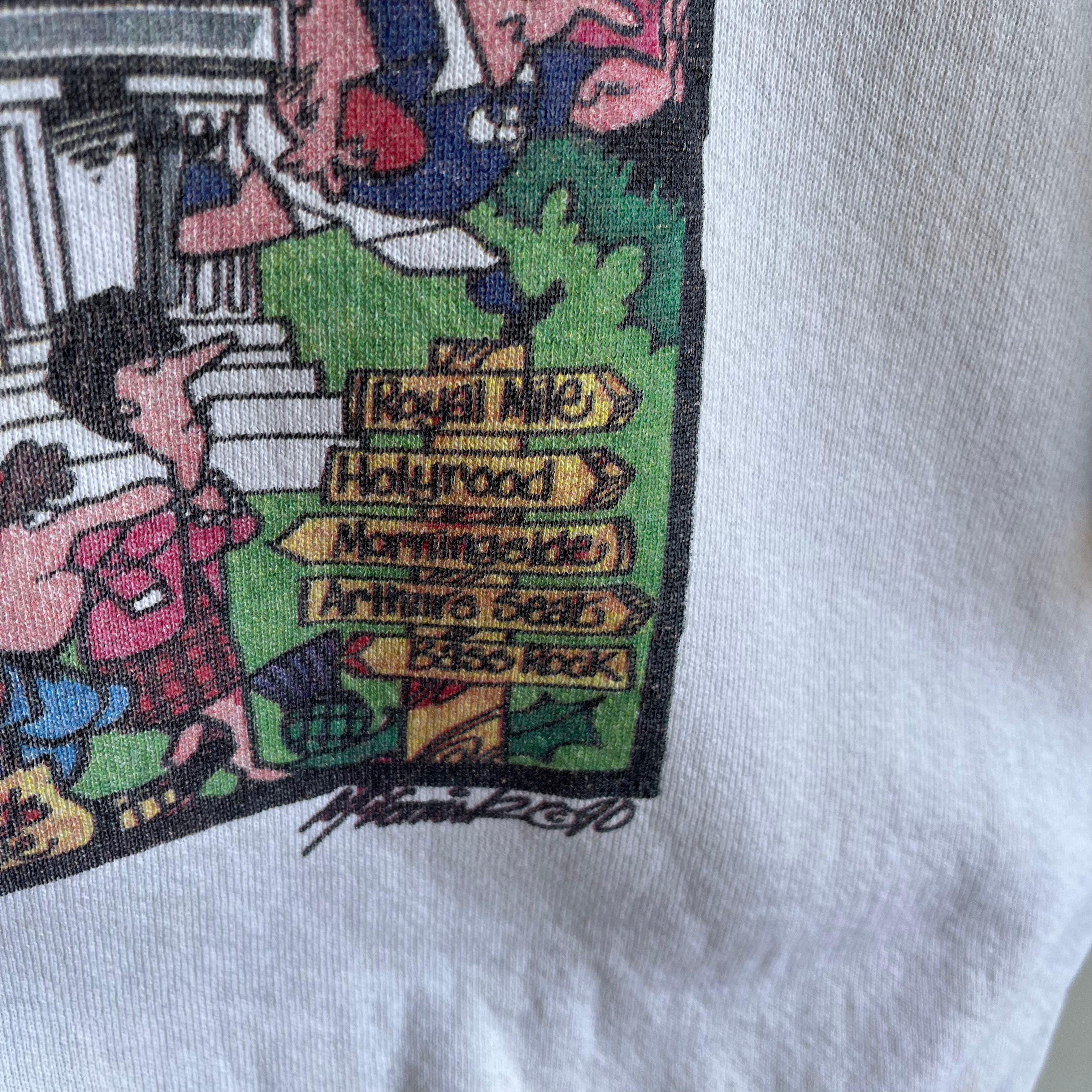1990 Edinburgh, Scotland Super Rad Tourist Sweatshirt - Made in Ireland by Screen Stars