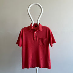 1980s Faded Red Polo Shirt by Screen Stars!!!!