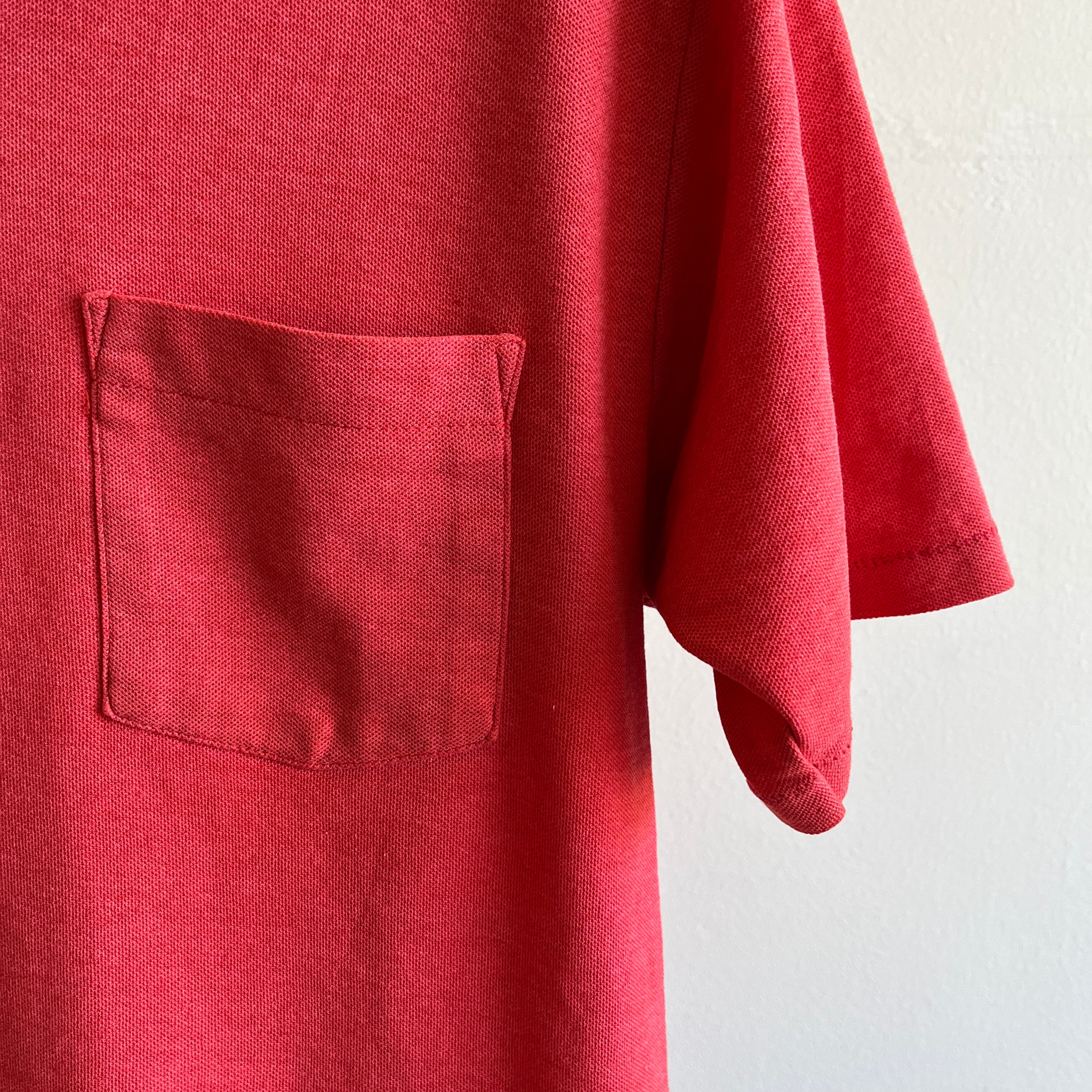 1980s Faded Red Polo Shirt by Screen Stars!!!!