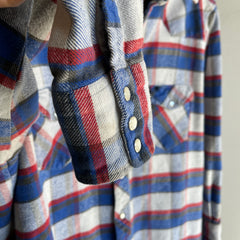 1990s Red, White and Blue Wrangler Western Flannel