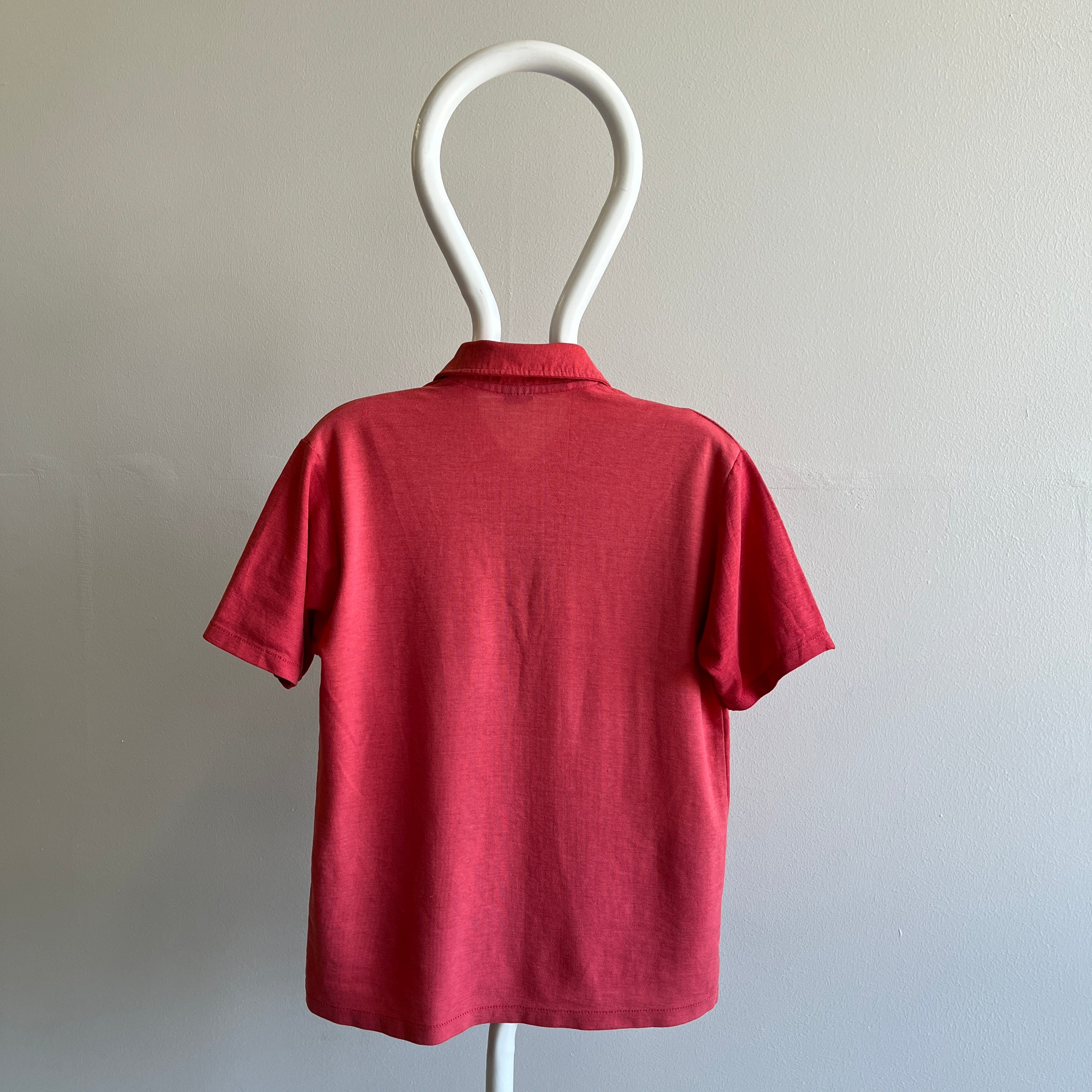 1980s Faded Red Polo Shirt by Screen Stars!!!!