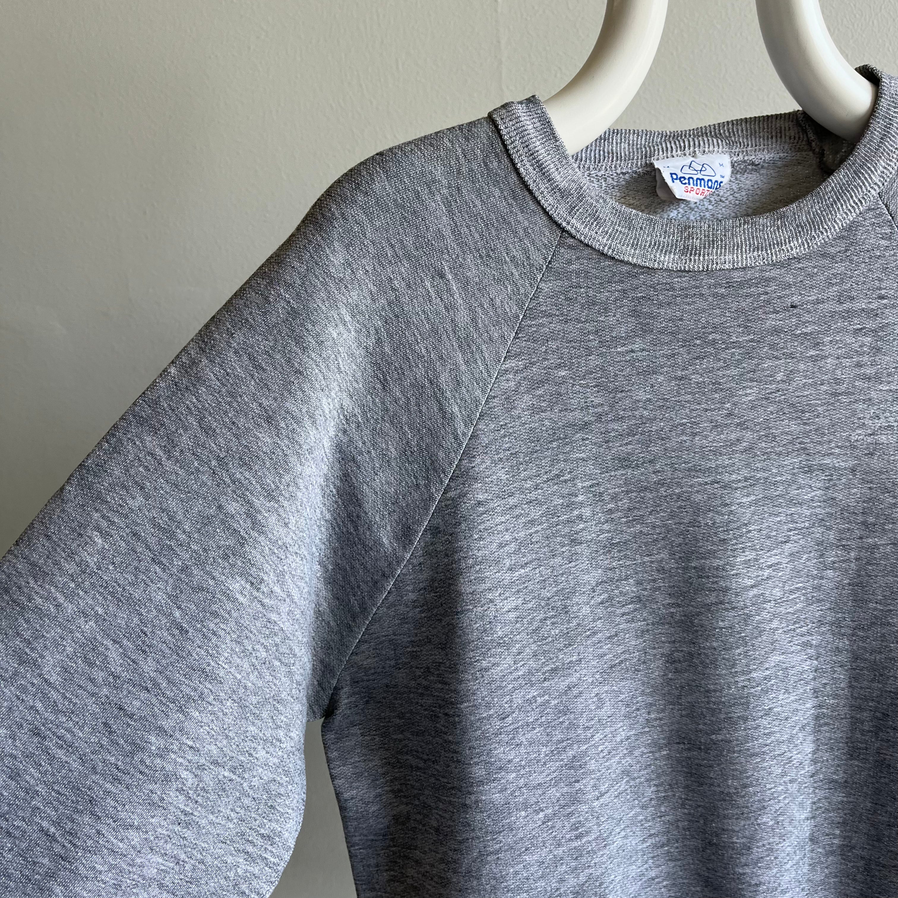 1980s Thinned Out Blank Gray Sweatshirt by Penmans