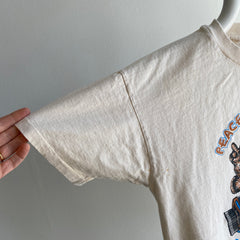 1980s PEACE, LOVE, POLKA - Be a Polka Rascal T-Shirt by Anvil - WOWZA!