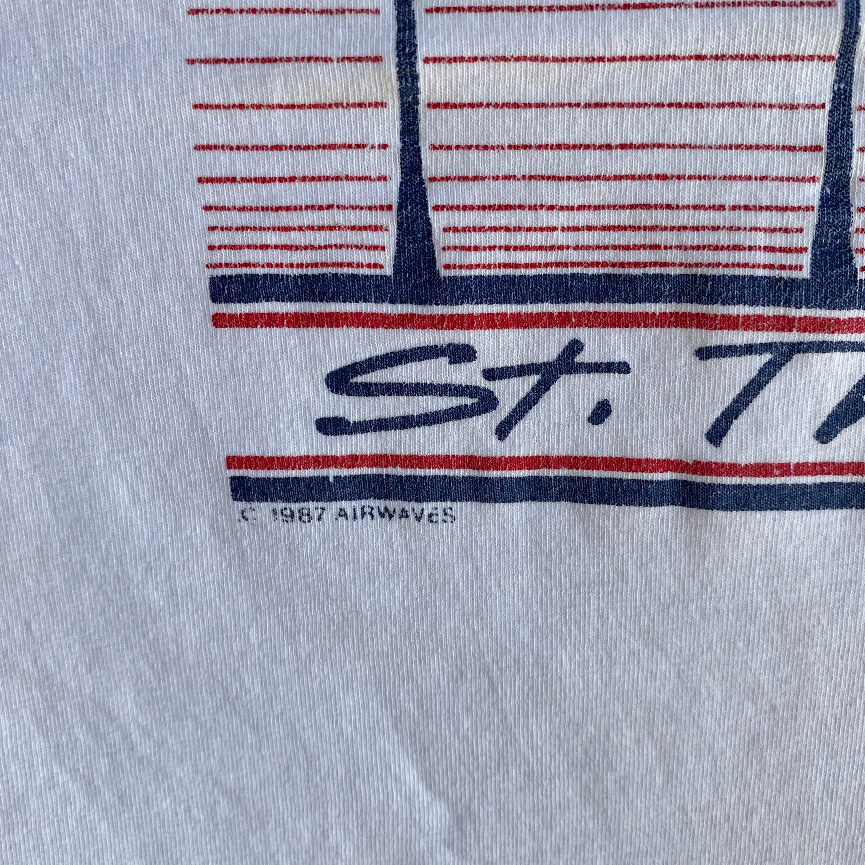 1987 T-shirt touristique super doux et souple des îles Vierges par Airwaves