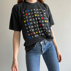 T-shirt graphique Stockholm des années 1990/00 - Fabriqué en Corée