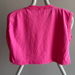 1980s HOT HOT Pink Cotton Crop Top - Oh My!