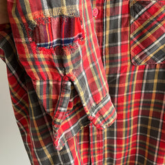 1980s Worn and Mended Elbow Patched Big Mac Flannel - Swoon