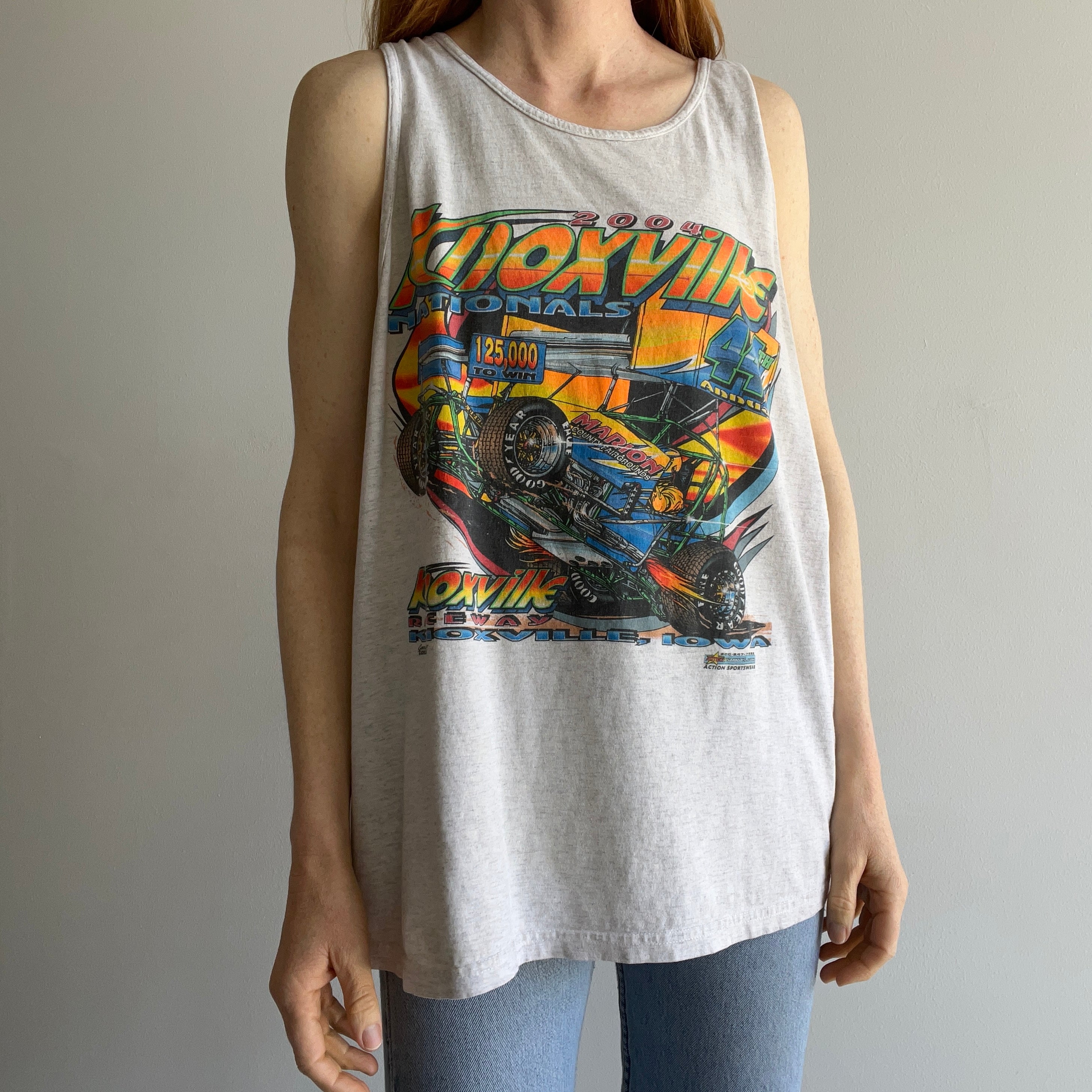 2004 Front and Back Knoxville Nationals Drag Racing Tank Top