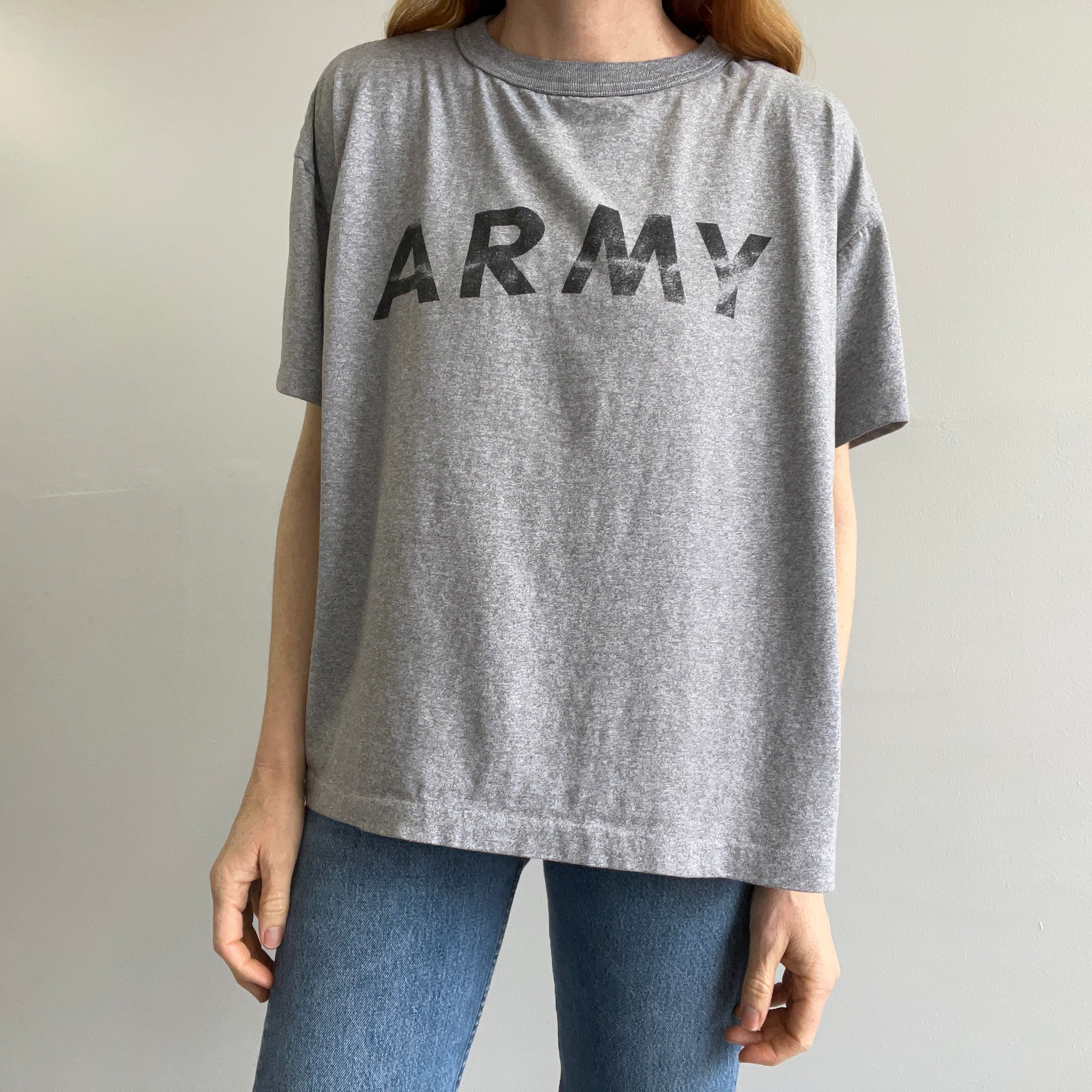 1991  Super Boxy Oversized ARMY T-Shirt