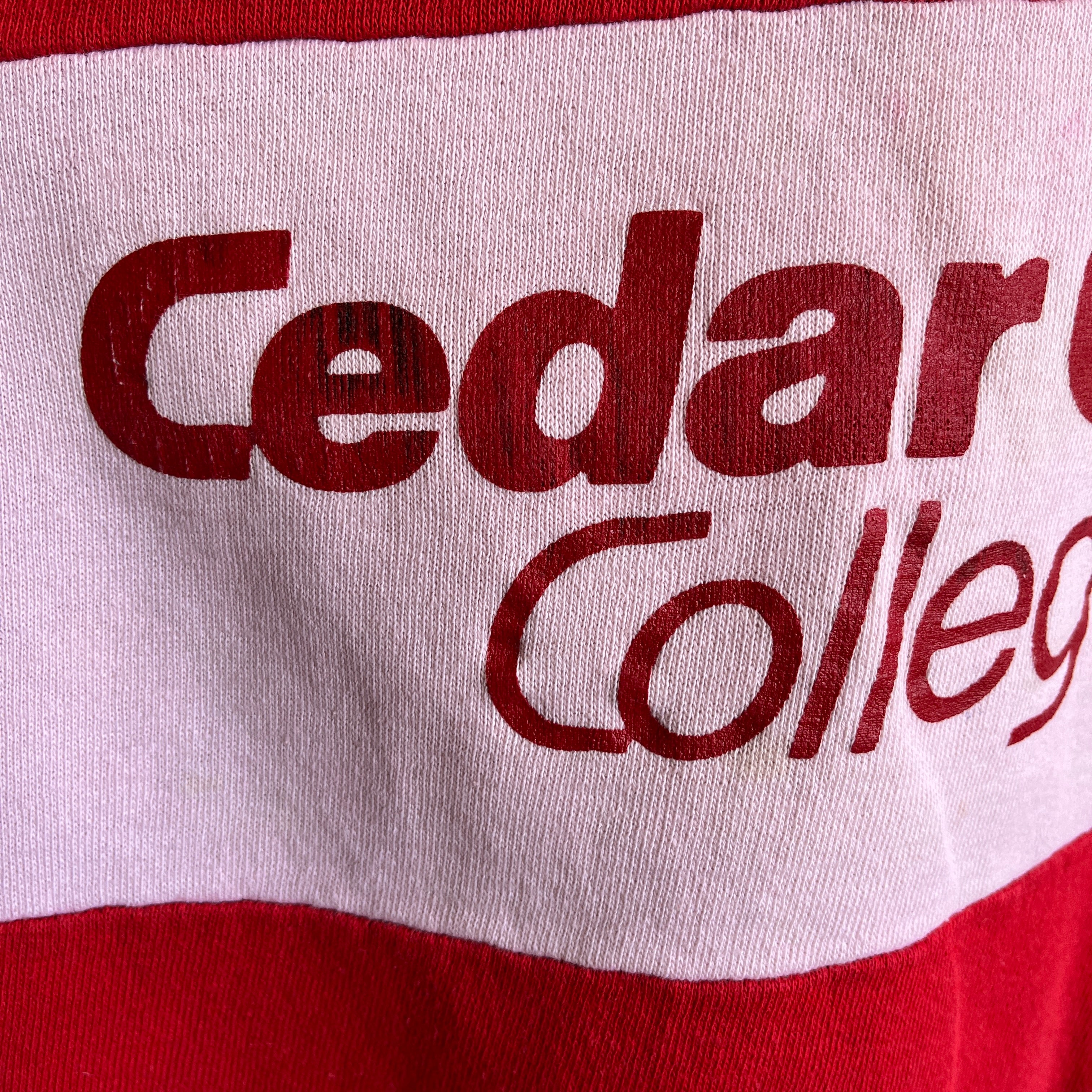 1970s Cedar Crest College Color Block Sweat-shirt