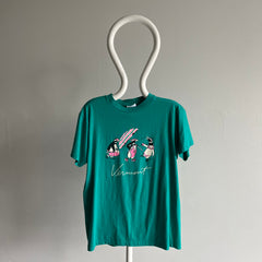 1980s Penguins in Bathing Suits Vermont Tourist T-Shirt